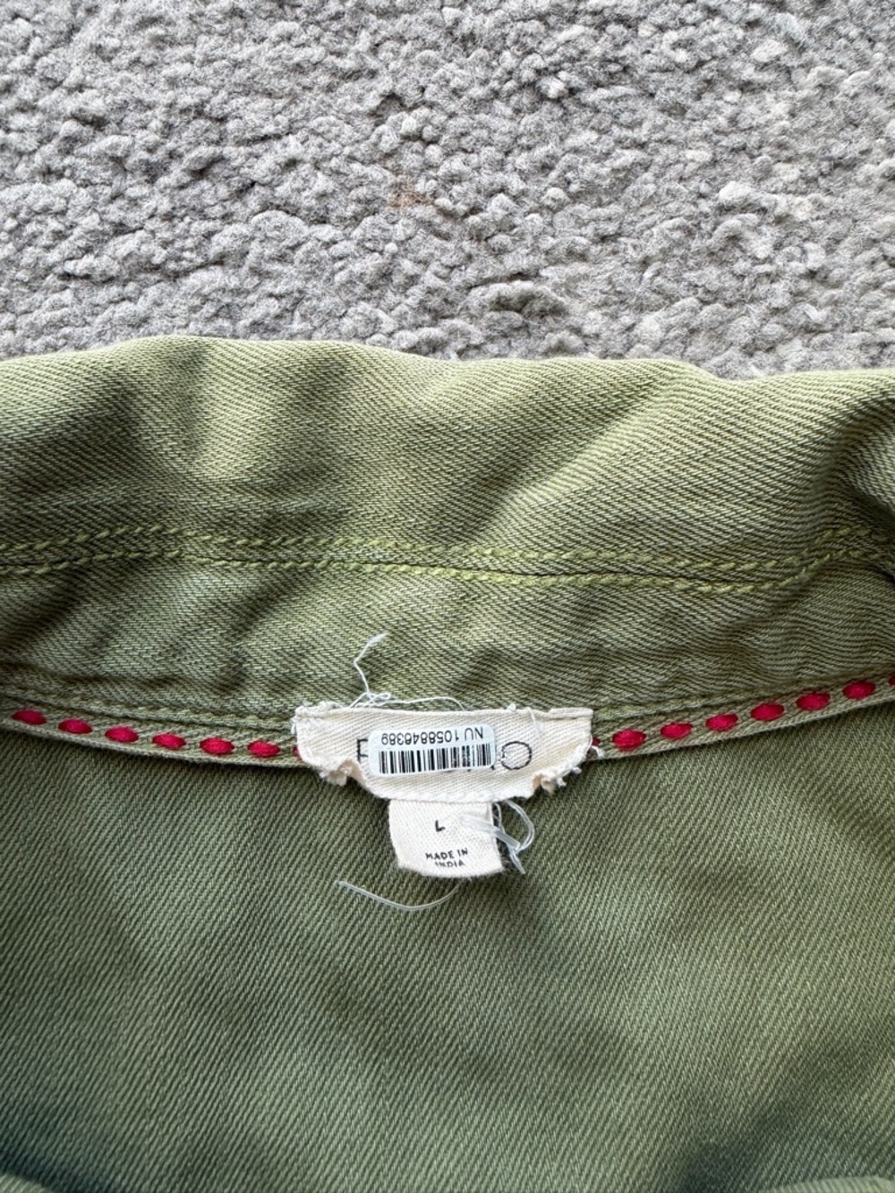 Pilcro Anthropologie Khaki Green Utility Cropped Shirt - Picture 5 of 6